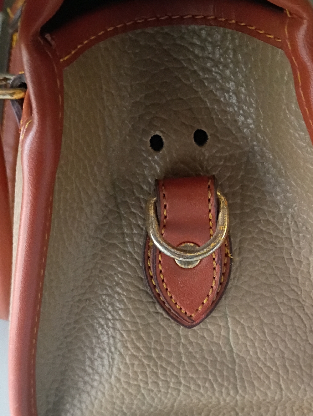 Vintage Dooney & Bourke All-Weather Pebbled Two-Tone Leather Satchel - Picture 12 of 15